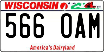 WI license plate 566OAM
