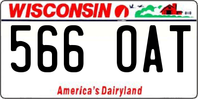 WI license plate 566OAT