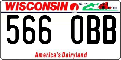 WI license plate 566OBB