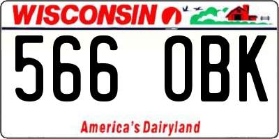 WI license plate 566OBK