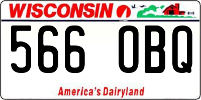 WI license plate 566OBQ