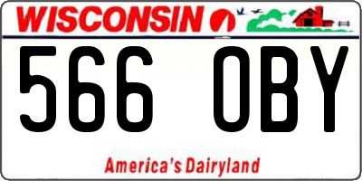 WI license plate 566OBY