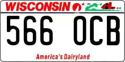 WI license plate 566OCB