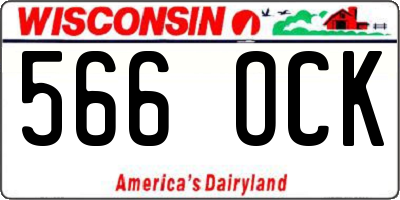 WI license plate 566OCK