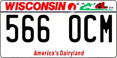 WI license plate 566OCM