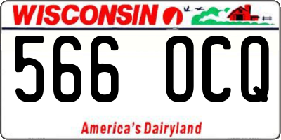 WI license plate 566OCQ