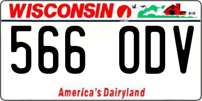 WI license plate 566ODV