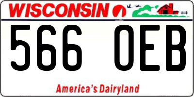WI license plate 566OEB