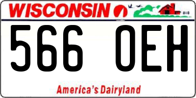 WI license plate 566OEH
