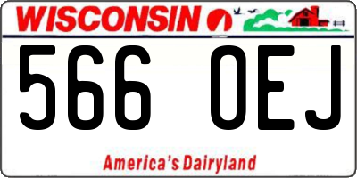 WI license plate 566OEJ