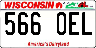 WI license plate 566OEL