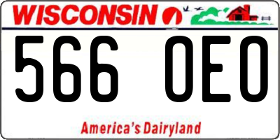 WI license plate 566OEO