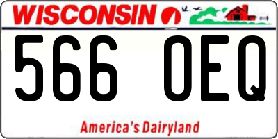 WI license plate 566OEQ