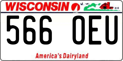 WI license plate 566OEU