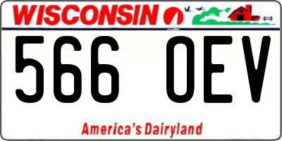 WI license plate 566OEV