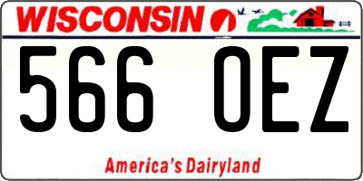 WI license plate 566OEZ