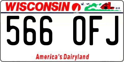 WI license plate 566OFJ