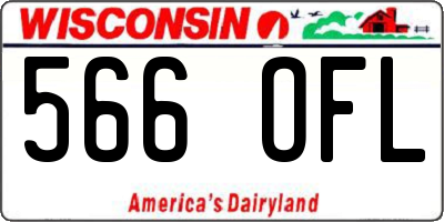 WI license plate 566OFL