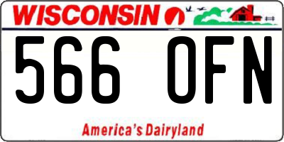 WI license plate 566OFN