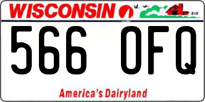 WI license plate 566OFQ