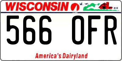 WI license plate 566OFR