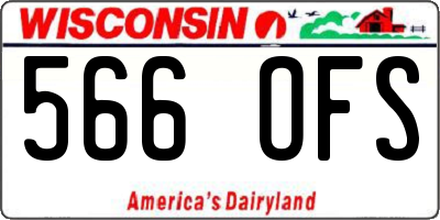 WI license plate 566OFS