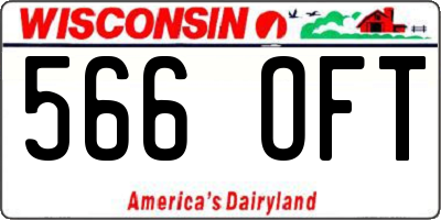 WI license plate 566OFT