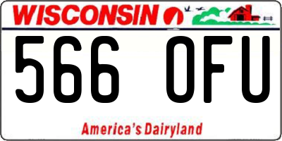 WI license plate 566OFU