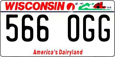 WI license plate 566OGG