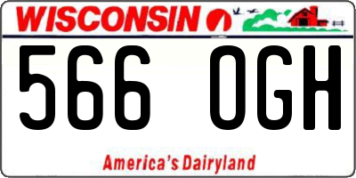 WI license plate 566OGH
