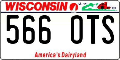 WI license plate 566OTS