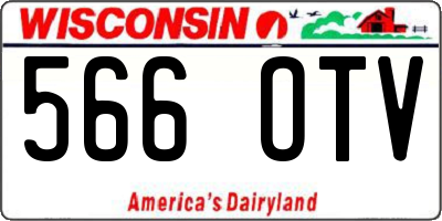 WI license plate 566OTV