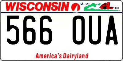 WI license plate 566OUA