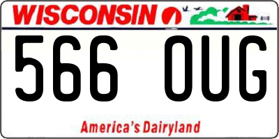 WI license plate 566OUG