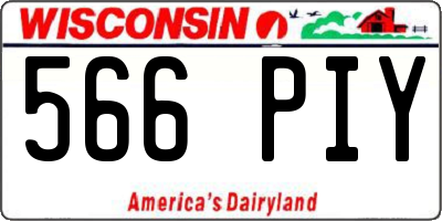 WI license plate 566PIY