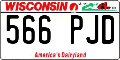 WI license plate 566PJD