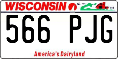 WI license plate 566PJG