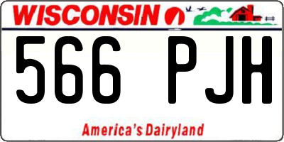 WI license plate 566PJH