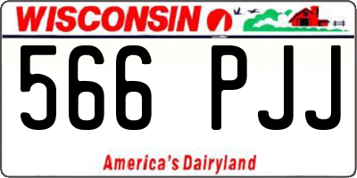 WI license plate 566PJJ