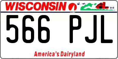 WI license plate 566PJL