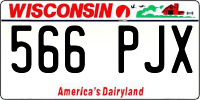 WI license plate 566PJX