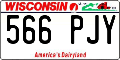 WI license plate 566PJY