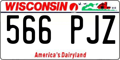 WI license plate 566PJZ