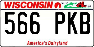 WI license plate 566PKB