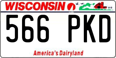 WI license plate 566PKD
