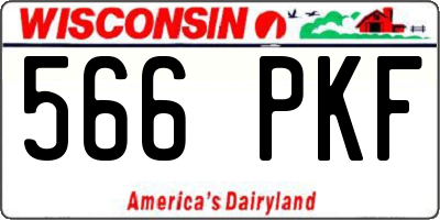 WI license plate 566PKF