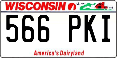 WI license plate 566PKI