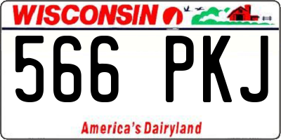 WI license plate 566PKJ