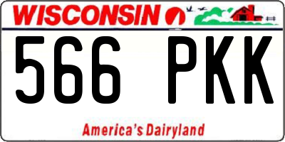 WI license plate 566PKK