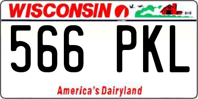WI license plate 566PKL